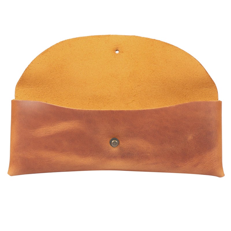 Londo Genuine Leather Retro Pen and Pencil Case - Metal Snap Fastener, Pencil Pouch Stationery Bag - Image 3